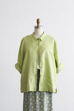 citrine linen work shirt