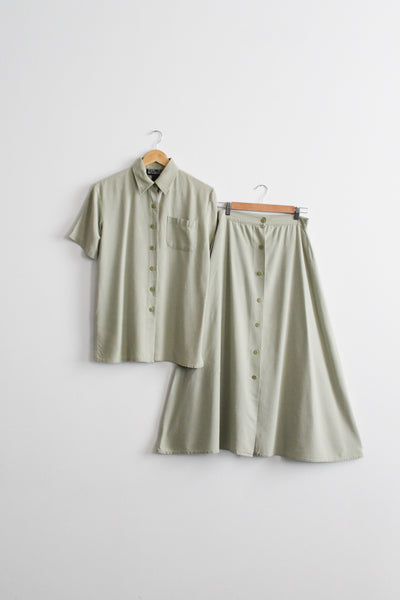 seaglass raw silk dress set