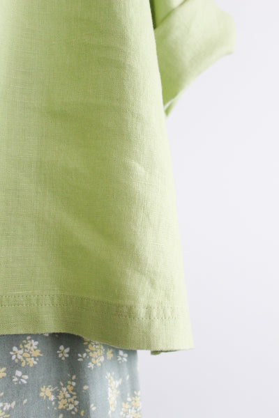 citrine linen work shirt