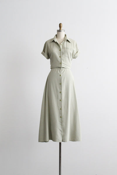 seaglass raw silk dress set