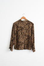 silk gardens button up blouse