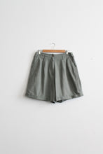 sage leaf linen shorts