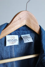 cropped denim chore coat