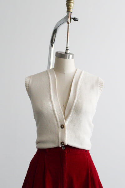 parchment cotton sweater vest