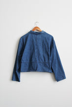 cropped denim chore coat