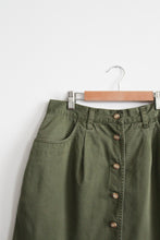 juniper cotton button front skirt