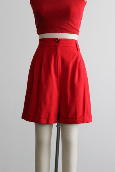 firevine linen shorts