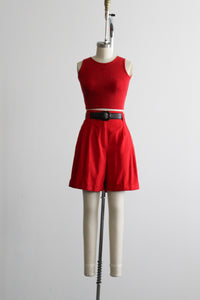 firevine linen shorts