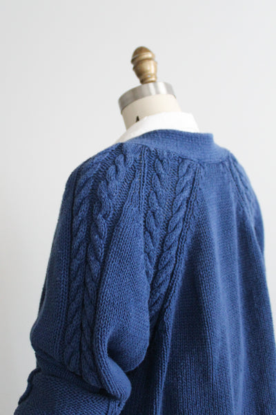 cobalt cotton cardigan