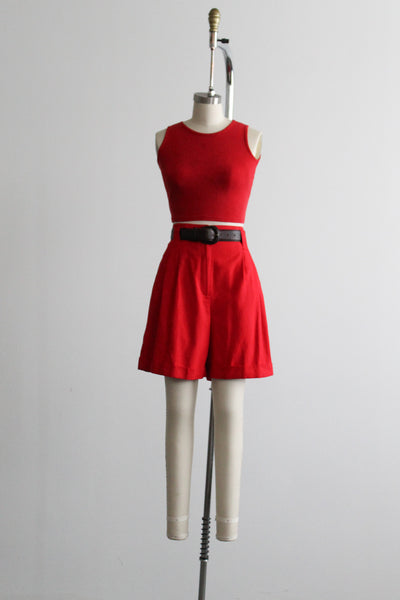 firevine linen shorts