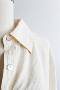 embossed silk poet blouse