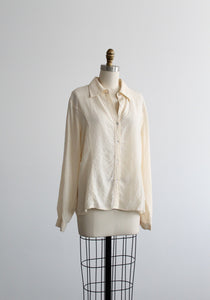 embossed silk poet blouse