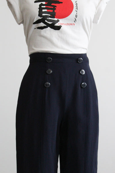 high rise sailor trousers