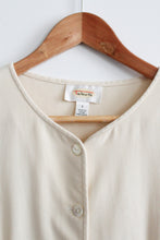 parchment silk button up