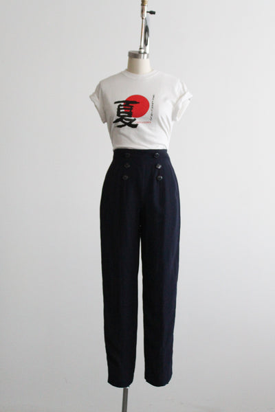 high rise sailor trousers