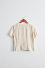parchment silk button up