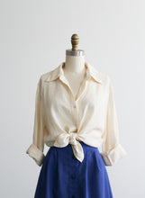 embossed silk poet blouse