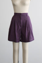 plum cotton shorts