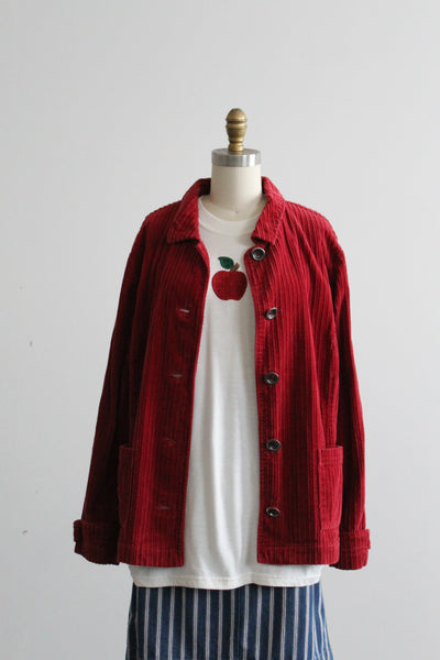 tomato corduroy chore coat