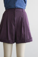 plum cotton shorts