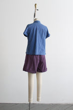 cobalt cotton button up