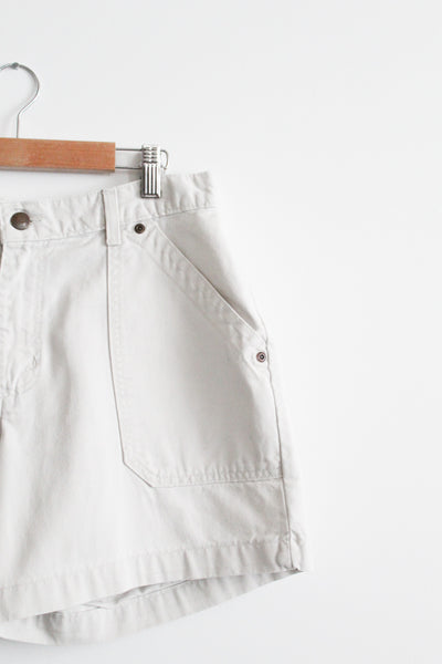 bone cotton shorts