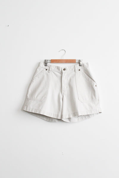 bone cotton shorts