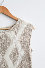 diamond knit vest