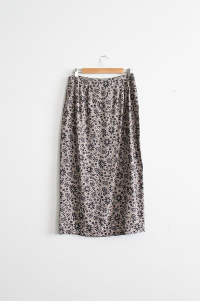 silk gardens midi wrap skirt