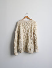 ivory wool fisherman sweater