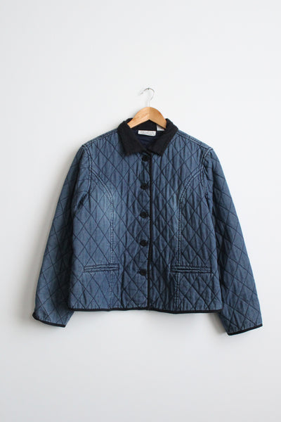 quilted denim jacket