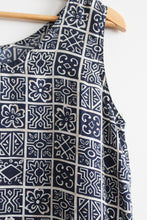 mosaic silk tank