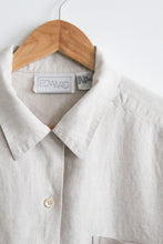 natural linen button up