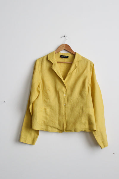 lemonrind linen button up