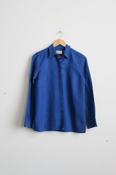 cobalt button up
