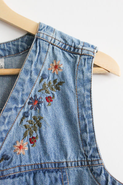 garden embroidered vest