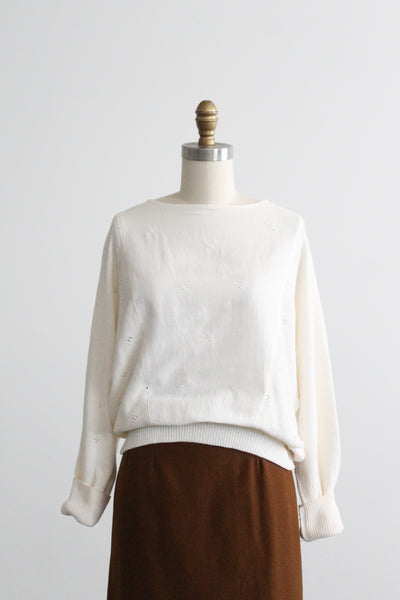 gardenia eyelet sweater