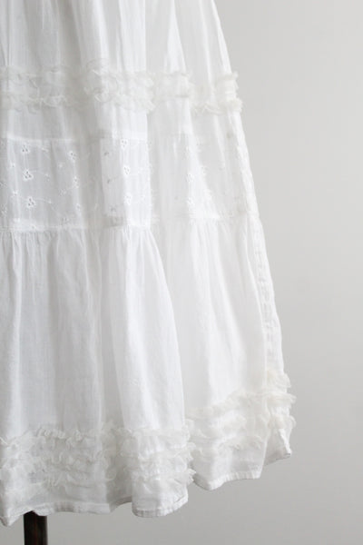 chamomile lace midi skirt