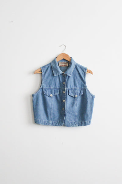 avalon denim vest