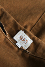 tobacco denim skirt
