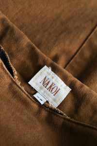 tobacco denim skirt