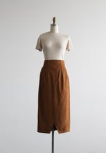 tobacco denim skirt