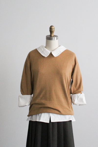 almond cotton pullover