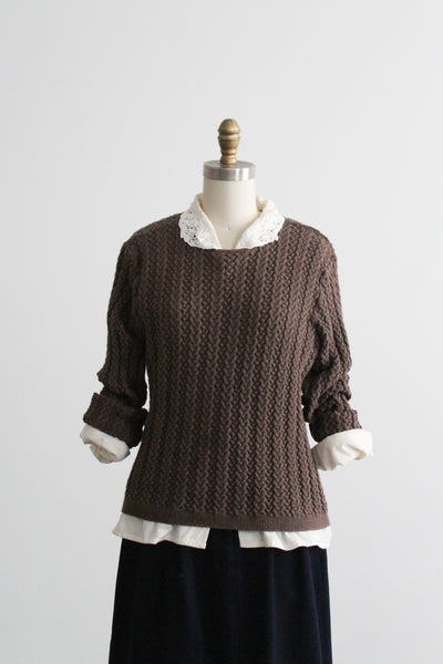 walnut cotton sweater