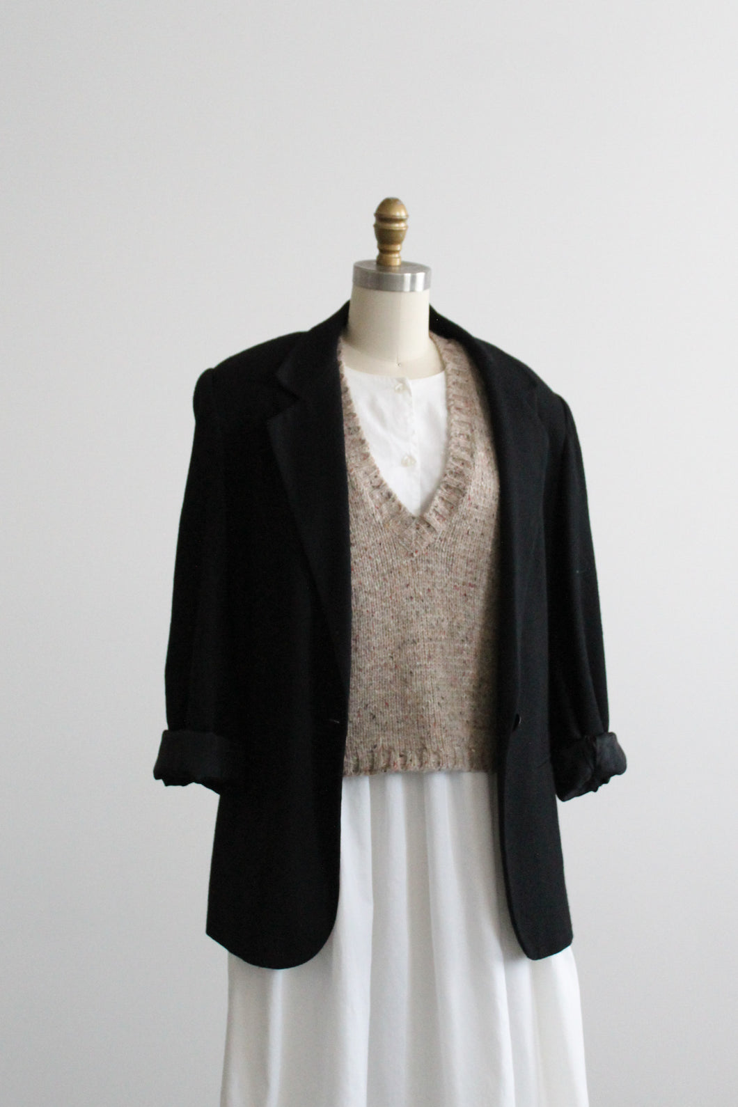 black wool blazer