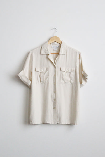 salt silk button up