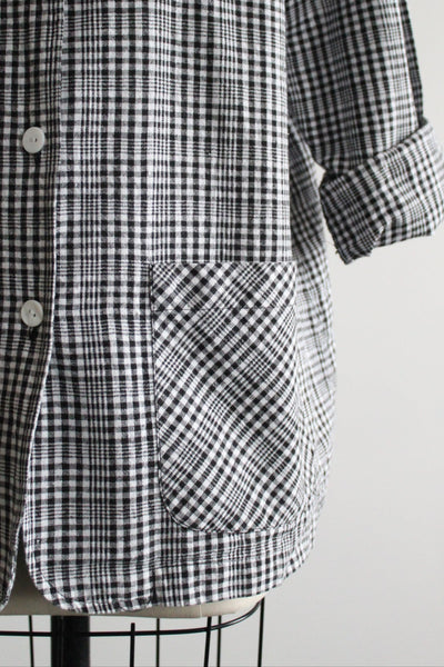 gingham chore coat