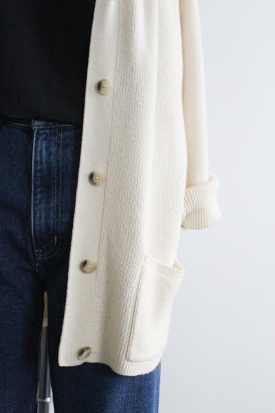 longline parchment cardigan