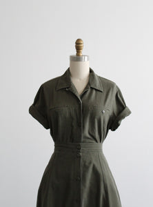 olive raw silk dress set