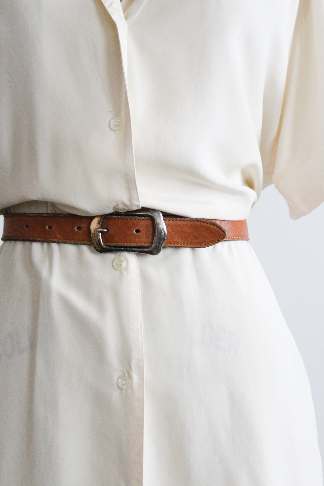 honey leather belt